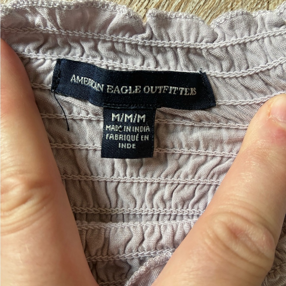 American Eagle Outfitters Off-Shoulder Light purple mauve Blouse medium - Picture 4 of 5